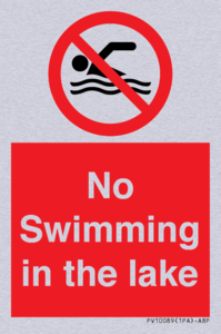 No Swimming in the lake